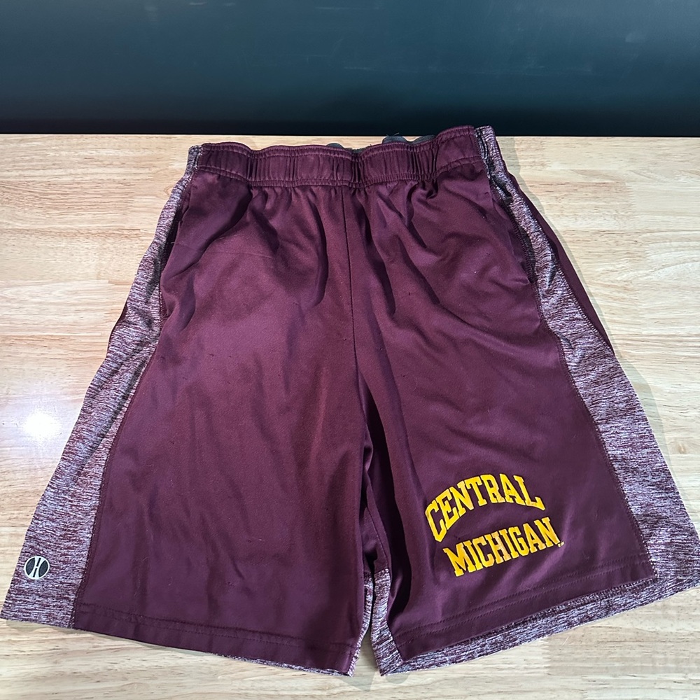Central Michigan Maroon and Gray Athletic Shorts